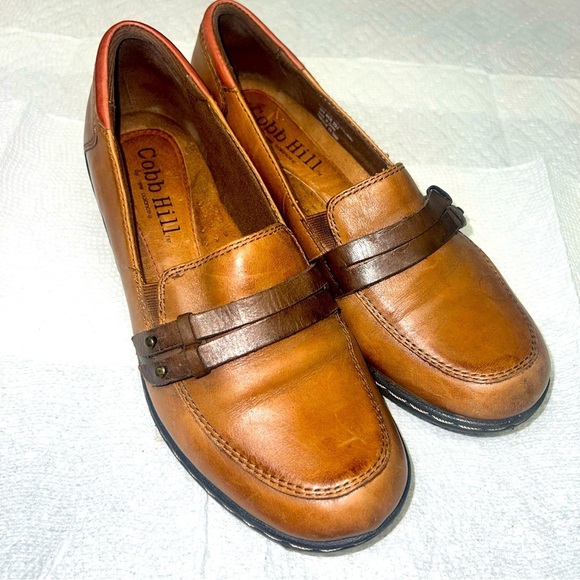 Cobb Hill  New Balance Deidre Leather Loafer Slip On Women's 7 M Brown CAF02 - Picture 1 of 11